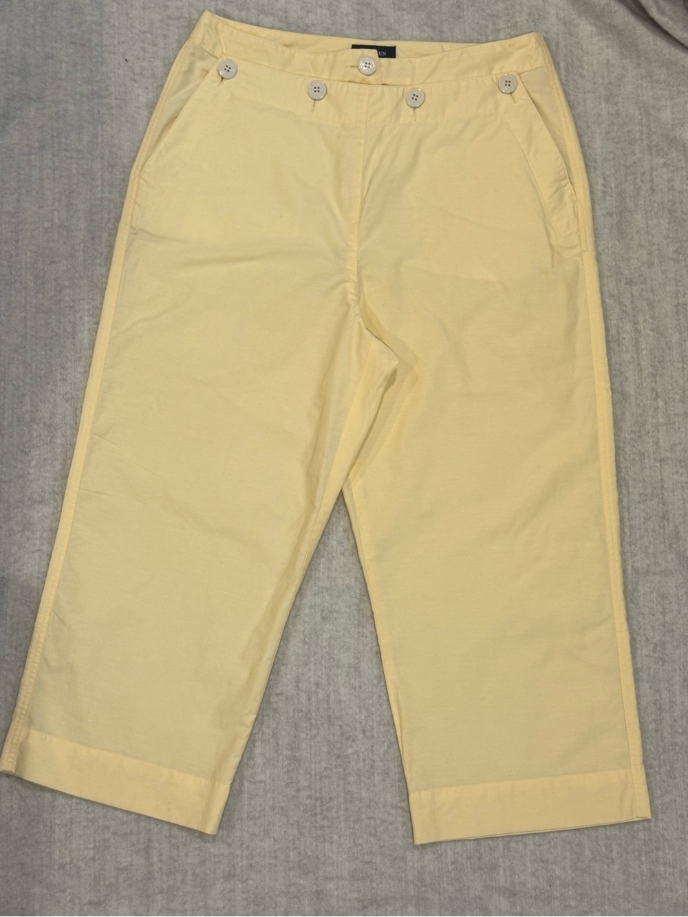Lauren Ralph Lauren Yellow Nautical Capri Pants Cropped Size 12